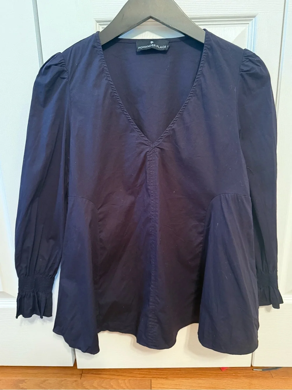 Tuckernuck Pomander Place Easton Blouse in Navy